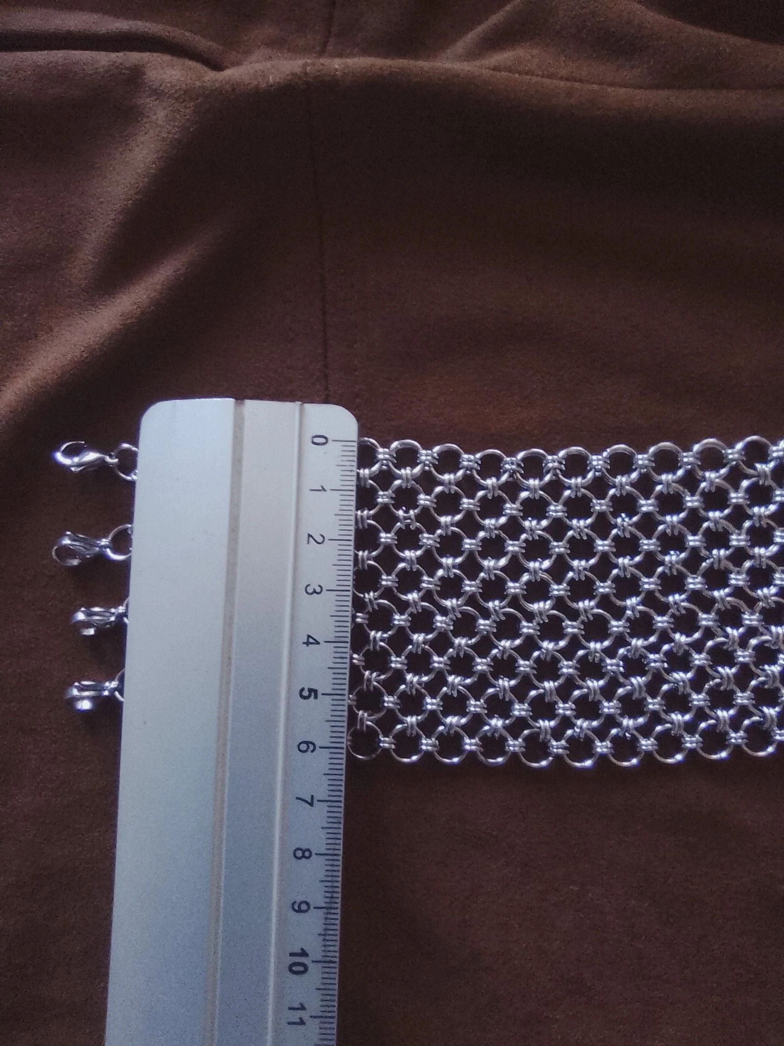 Japanese mega chainmail cuff bracelet Gothic style – photo 6